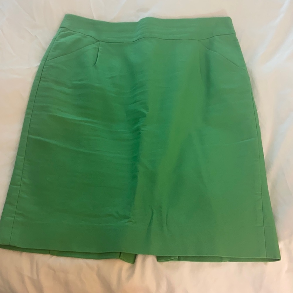 green jcrew pencil skirt
